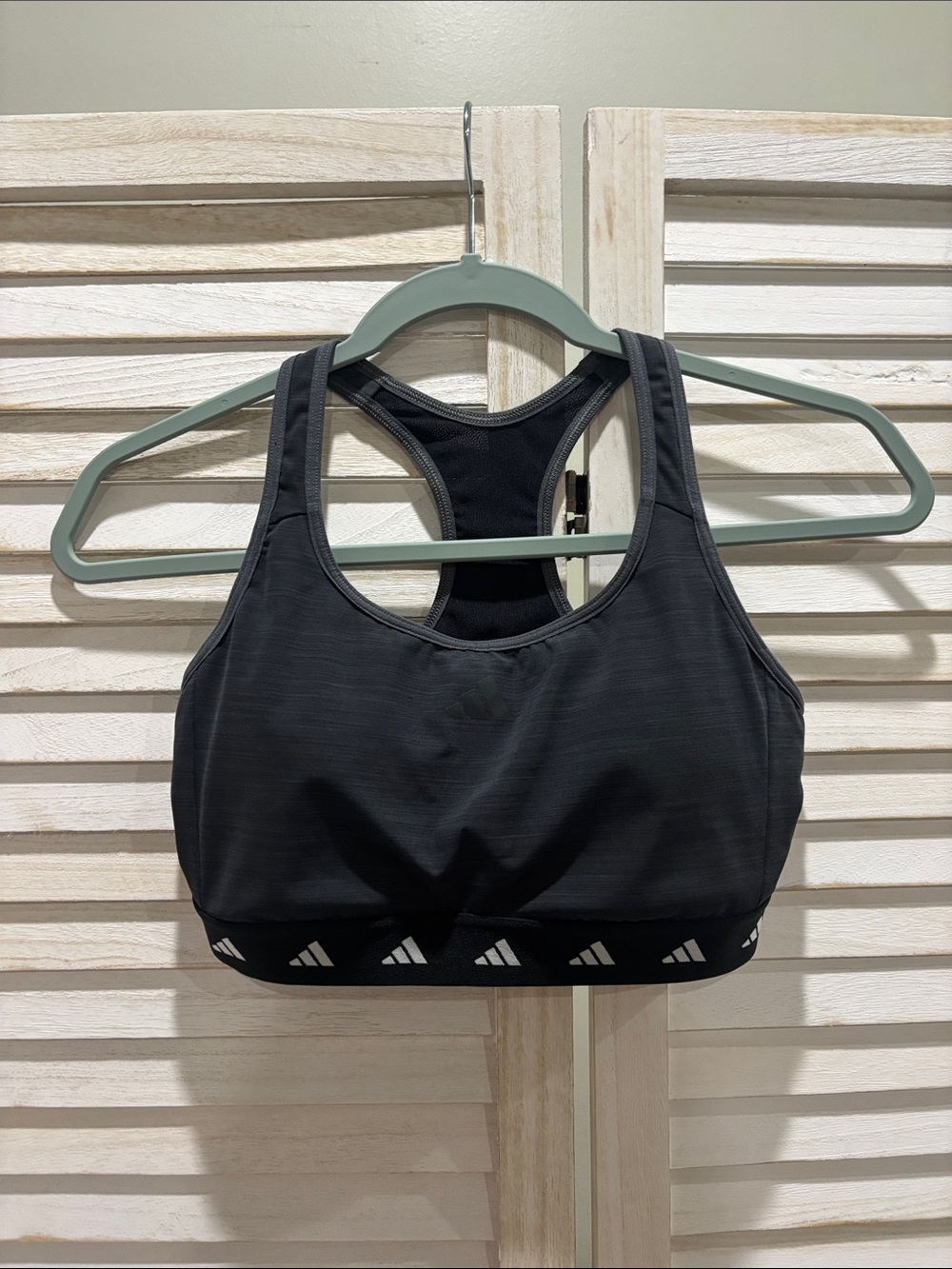 adidas Black Racerback Medium-Impact Sports Bra
